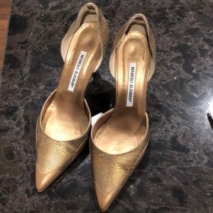 🎉SALE🎉 Manolo Blahnik D’Orsay lizard pumps